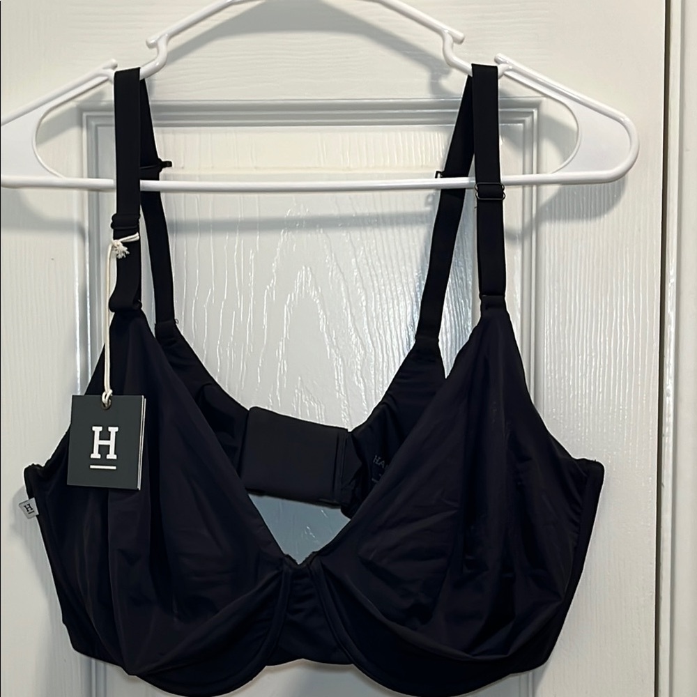 HARPER WILDE  BASE UNLINED BLACK BRA 42DDD